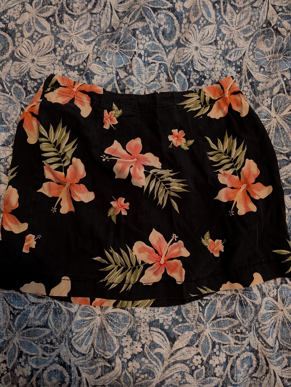 Vintage Y2K Floral Hibiscus Hawaiian Skirt